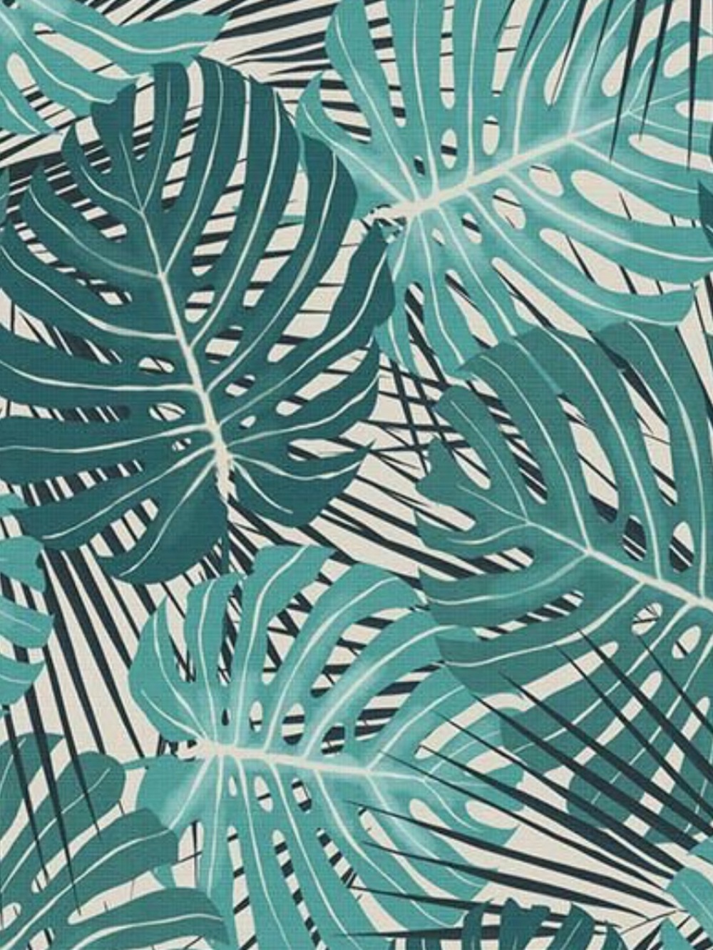 Ruggable Monstera Teal flatwoven runner rug only